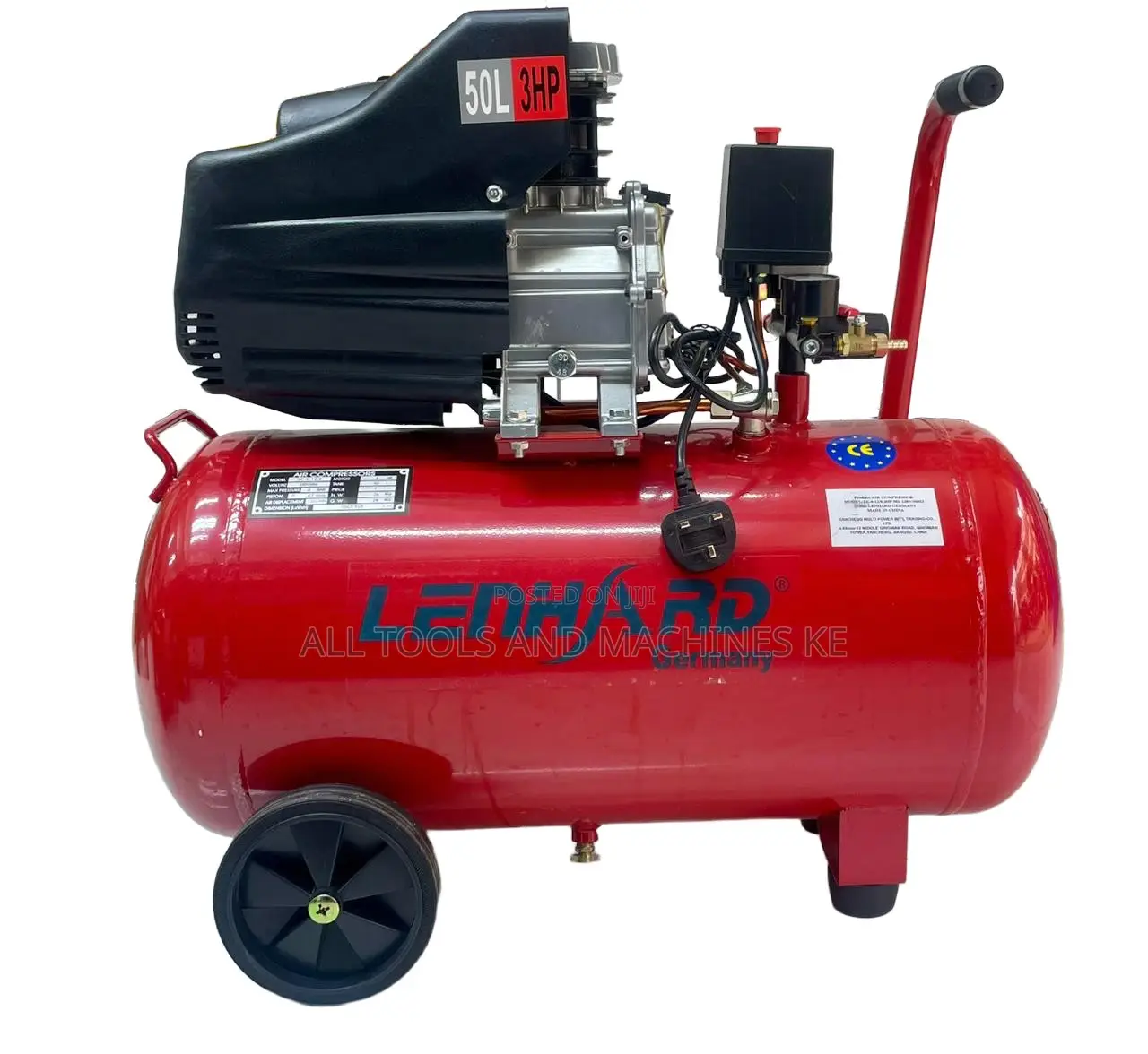 Lenhard Germany 50L 3HP Electric Air Compressor Ultimate Heavy Duty