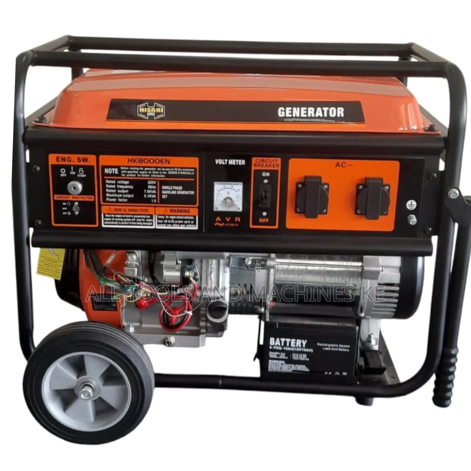 Powerful Hisaki HK8000EN 8KVA Petrol Generator