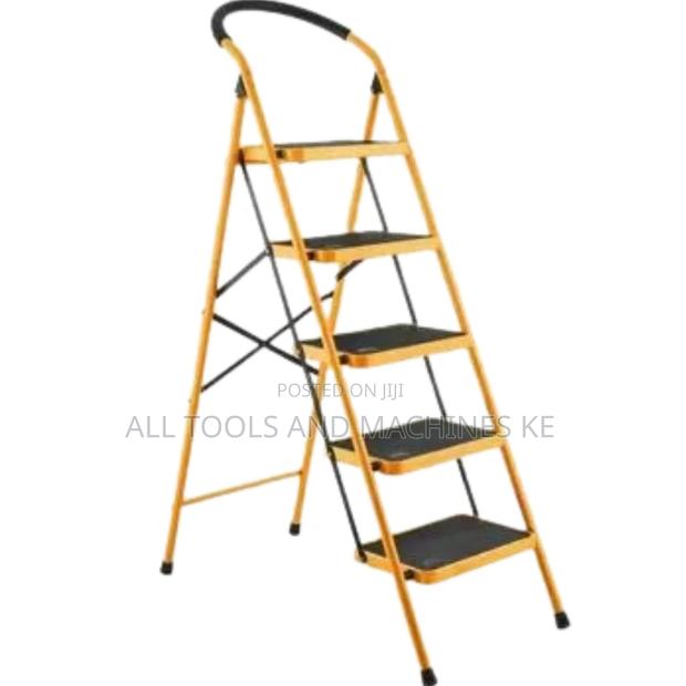 TOLSEN STEEL LADDER 5 Steps, 150kgs – Ultimate Heavy-Duty Step Ladder