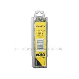 STANLEY 12MM HSS Metal Drill Bits Pack of 5 High Precision