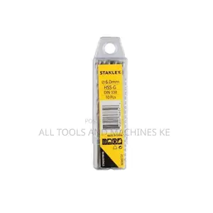 STANLEY 6MM HSS Metal Drill Bits Pack of 10 Durable Professional Tools