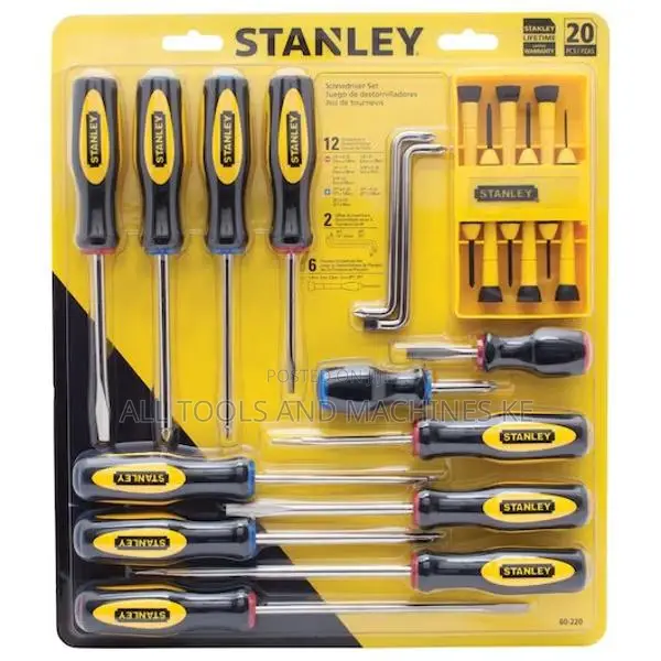 STANLEY 20 PCS Screwdriver Set Durable Ergonomic Tool Kit
