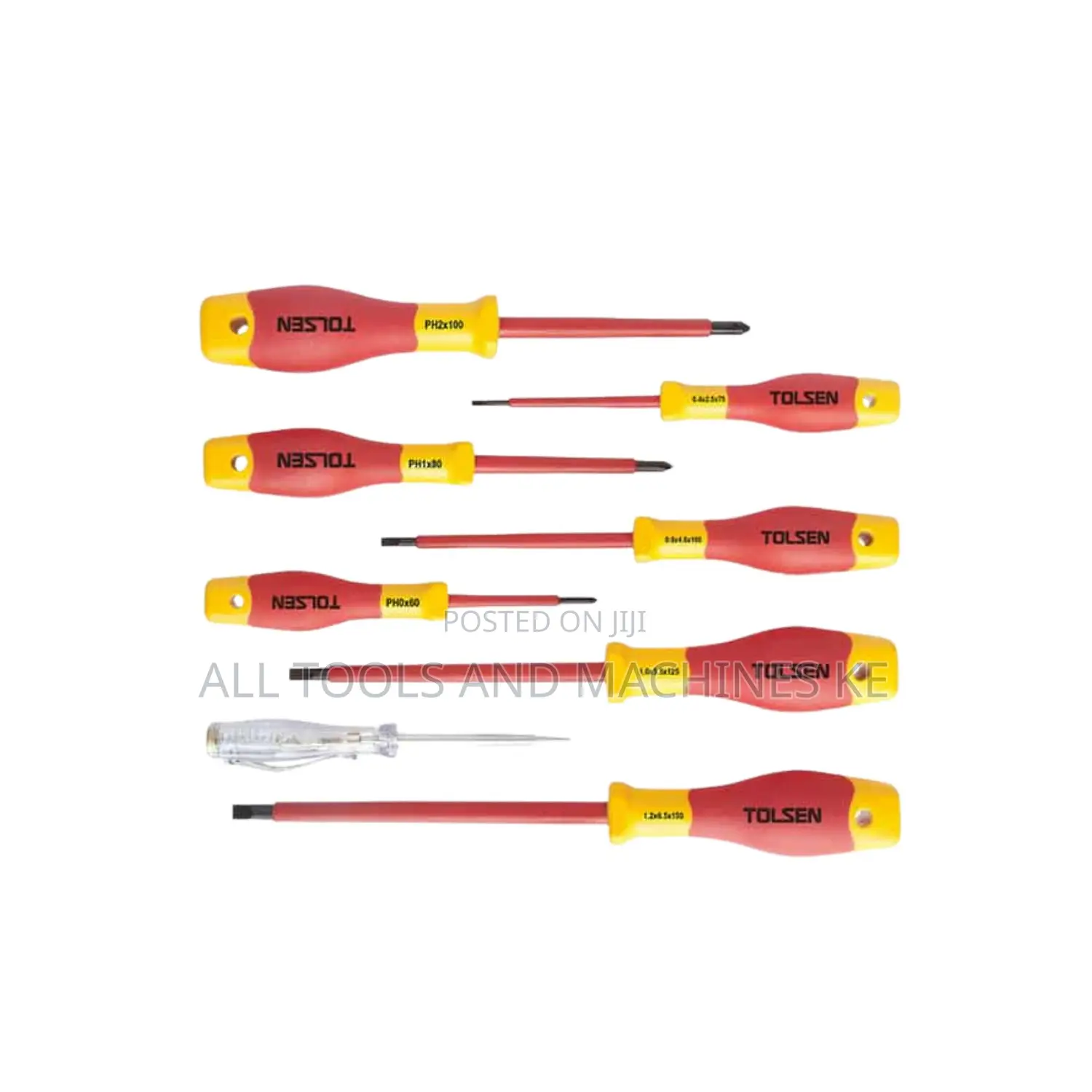 TOLSEN Premium 8PCS Insulated Screwdriver Set Durable Safe