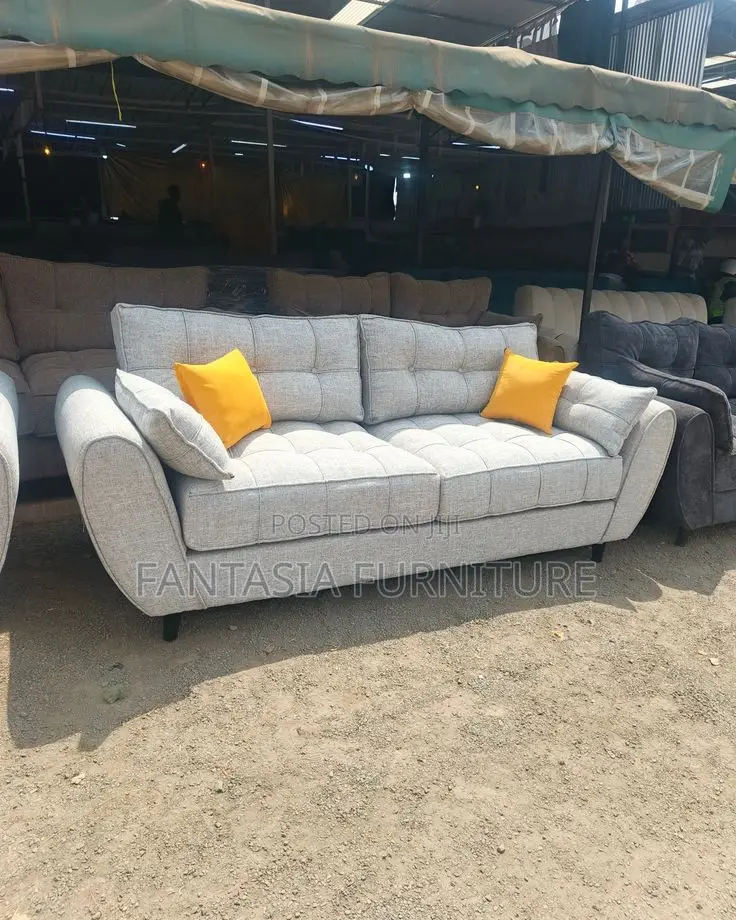 3 Seater Grey Butterfly Soft Sofa: Pay on Delivery