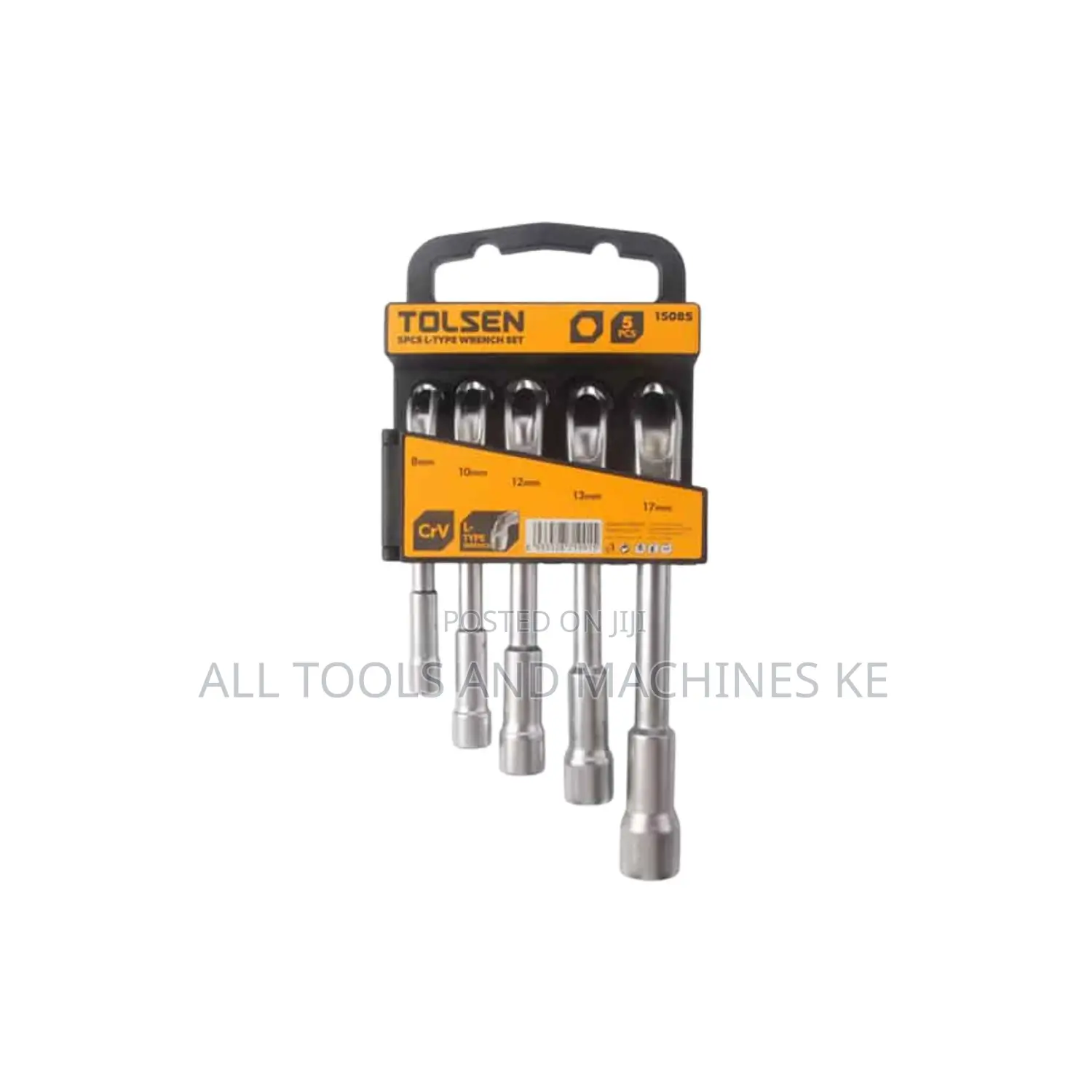 Powerful TOLSEN L Type Wrench Set 5PCS Cr-V 8-17mm Heavy Duty Tool