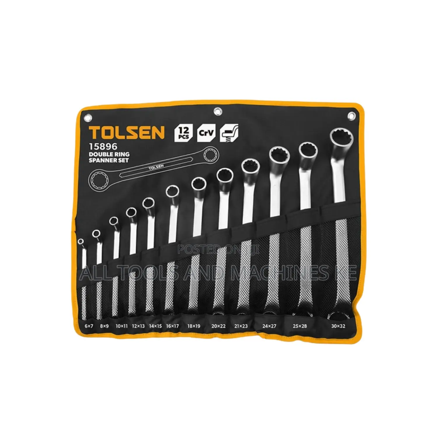 Ultimate Heavy-Duty TOLSEN Industrial 8PCS Double Ring Spanner Set