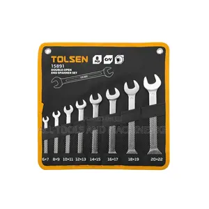 Ultimate Heavy-Duty TOLSEN Industrial 8PCS Double Open End Spanner Set