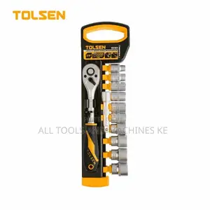 Powerful TOLSEN 12PCS 3/8 Inch Ratchet Handle with Sockets Set
