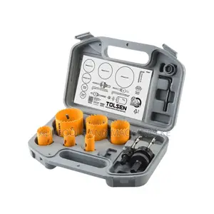 TOLSEN 9PCS Bi-Metal Hole Saw Set 19-57mm