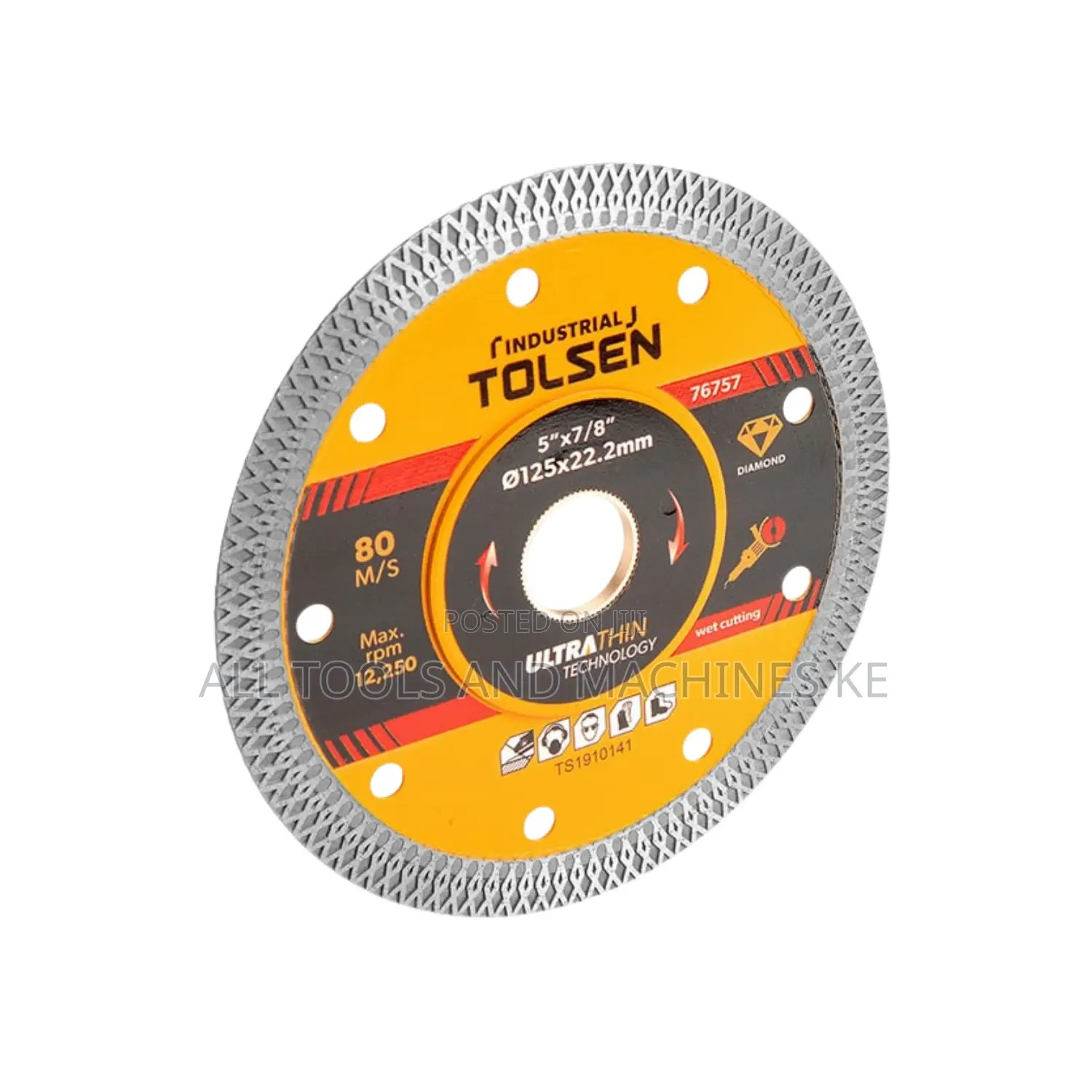 Premium TOLSEN Industrial Ultrathin Diamond Disc 230×22.2mm