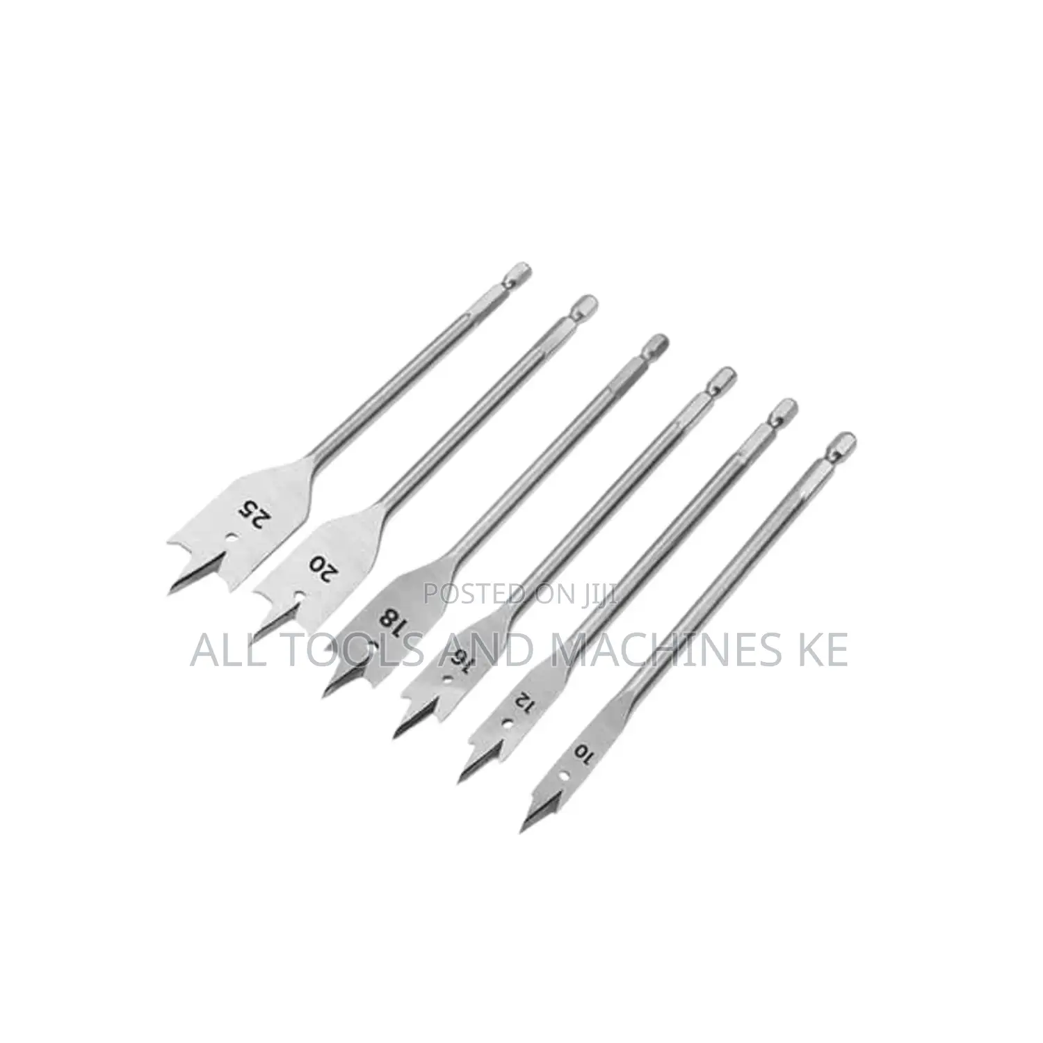 Premium TOLSEN 6PCS FLAT WOOD BITS SET 10,12,16,18,20,25mm