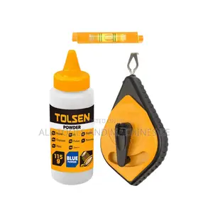 TOLSEN Chalk Line Reel Set Blue Powder 30m Heavy-Duty Marking Tool