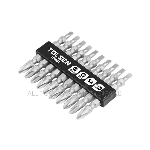 TOLSEN Industrial 10PCS Double End Screwdriver Bits Set PH