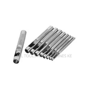 TOLSEN 9PCS Leather Puncher Set Carbon Steel Hardened Professional