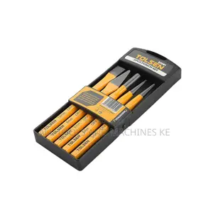 TOLSEN Industrial 5 PCS Punch Set CrV HRC56-62 Heavy Duty Professional
