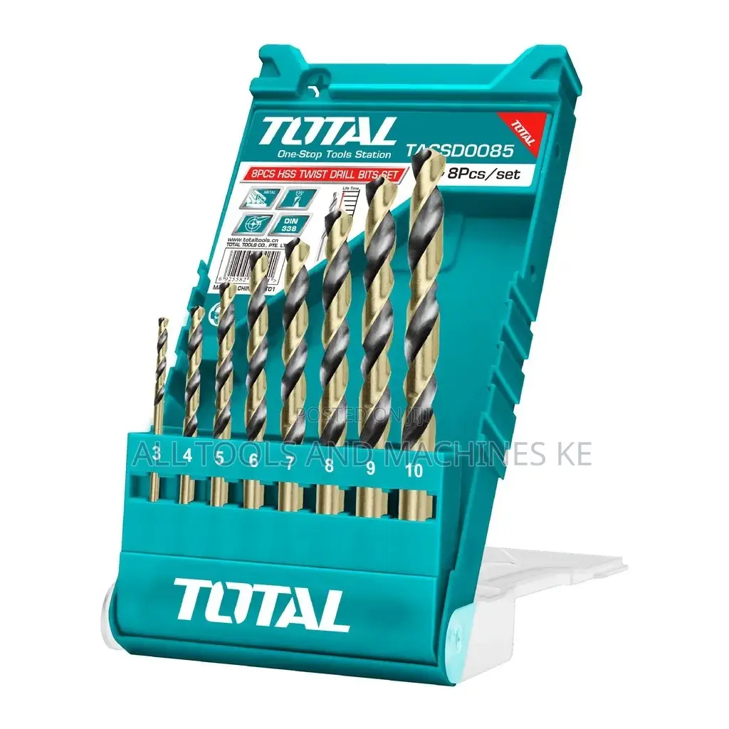 8PCS HSS Twist Drill Bits Set TACSD0085
