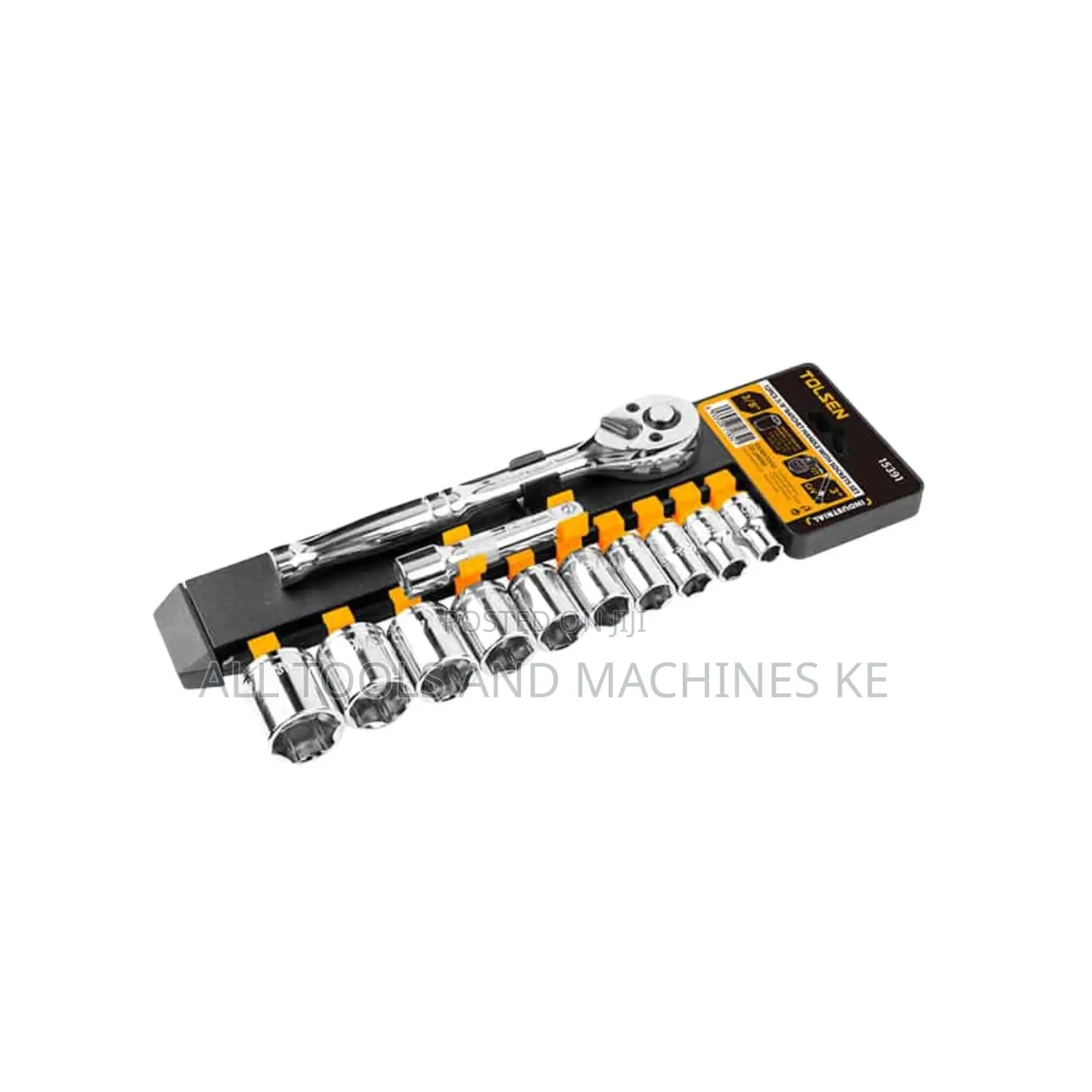 Powerful 12PCS 3/8 Inch Ratchet Handle with Sockets Set TOLSEN