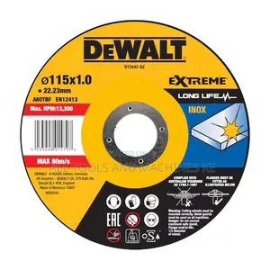 DEWALT DISC BONDED INOX CUT 115 1.0X22.2 FLAT High Performance