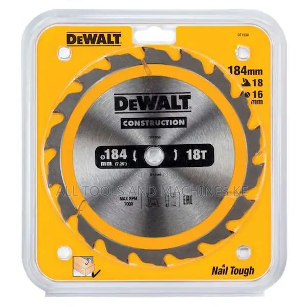 DEWALT CIRCULAR SAW BLADE 184X16MM 18T AC Powerful Durable Tool