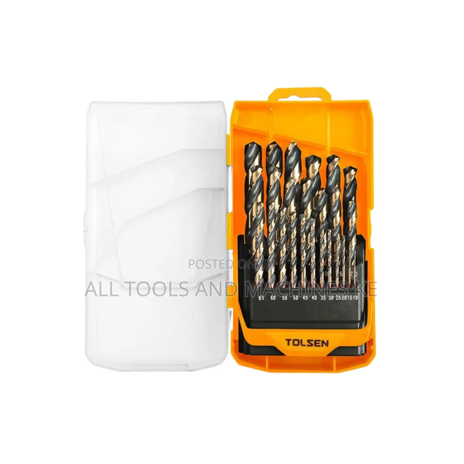 TOLSEN Industrial 25PCS Black and Gold HSS Drill Bits Set
