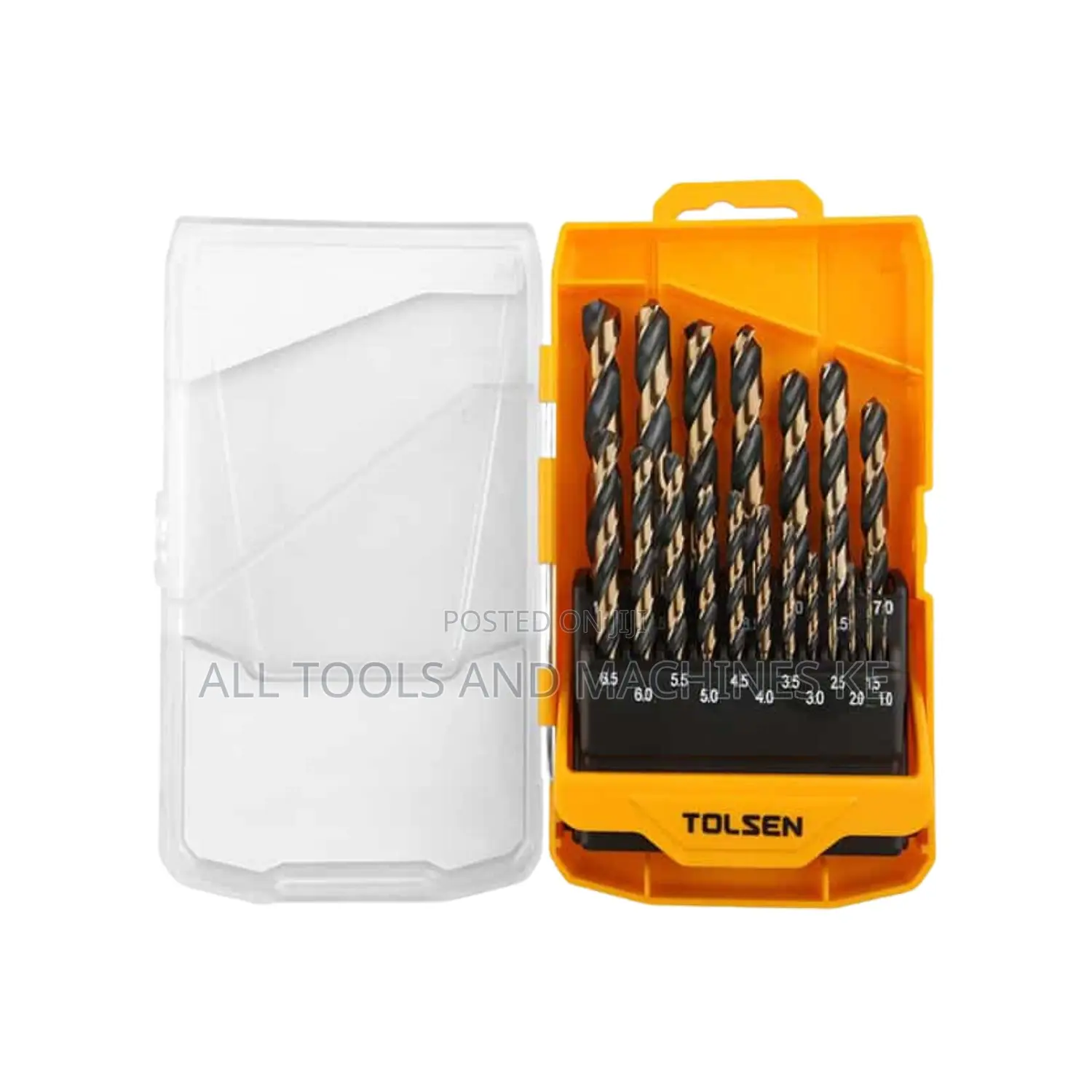 TOLSEN 19PCS Black and Gold HSS Twist Drill Bits Set (Industrial)