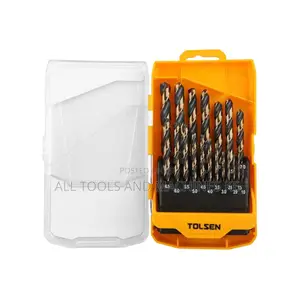 TOLSEN 19PCS Black and Gold HSS Twist Drill Bits Set (Industrial)