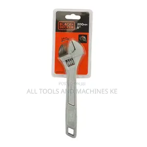 BLACK AND DECKER 200MM ADJUSTABLE WRENCH HIGH QUALITY STEEL TOOL