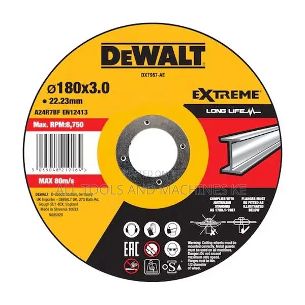 DEWALT 180X3X22 Metal Cutting Disc Professional Reliable Industrial