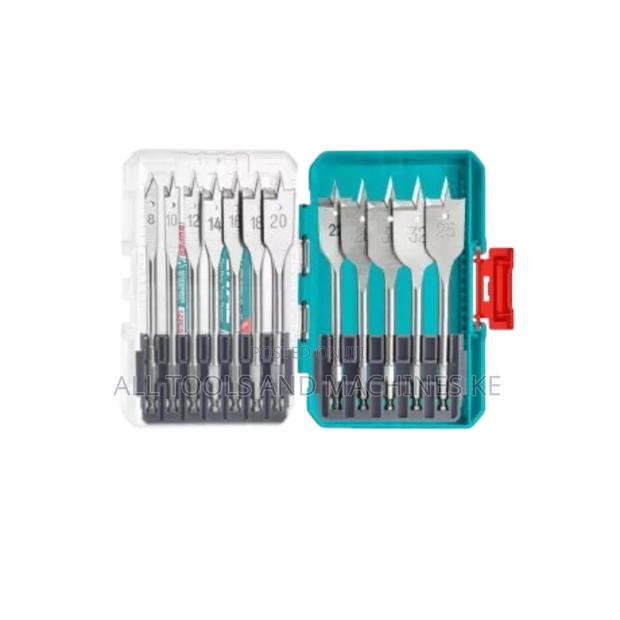 12 Pcs Flat Wood Drill Bits Set TACSDL1206