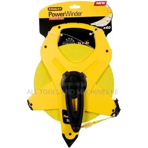 STANLEY PowerWinder Fibre Glass 100M Tape Durable Long Measuring Tool