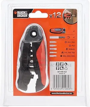 BLACK AND DECKER 12PCS FLIP HANDLE SCREWDRIVER SET RED THUNDER MULTI