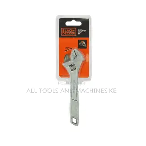 BLACK AND DECKER 150MM ADJUSTABLE WRENCH HIGH QUALITY STEEL TOOL