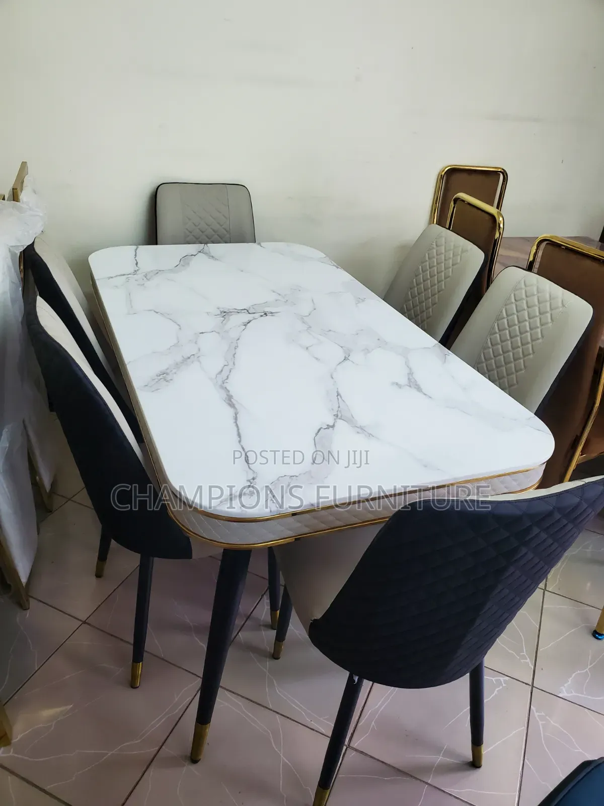 Luxury Marbletop 6-Seater Dining Set