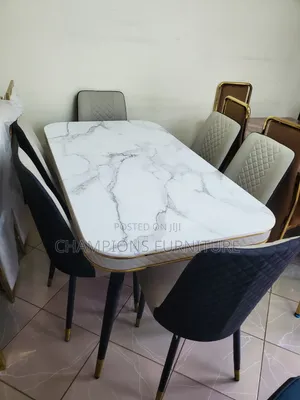 Luxury Marbletop 6-Seater Dining Set