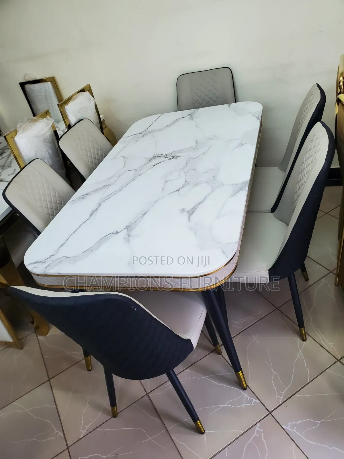 Luxury Marbletop 6-Seater Dining Set