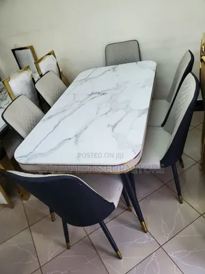 Luxury Marbletop 6-Seater Dining Set