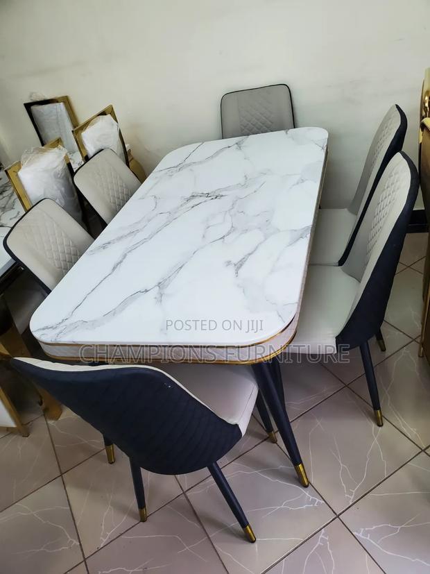 Luxury Marbletop 6-Seater Dining Set - thumbnail 2