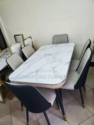 Luxury Marbletop 6-Seater Dining Set