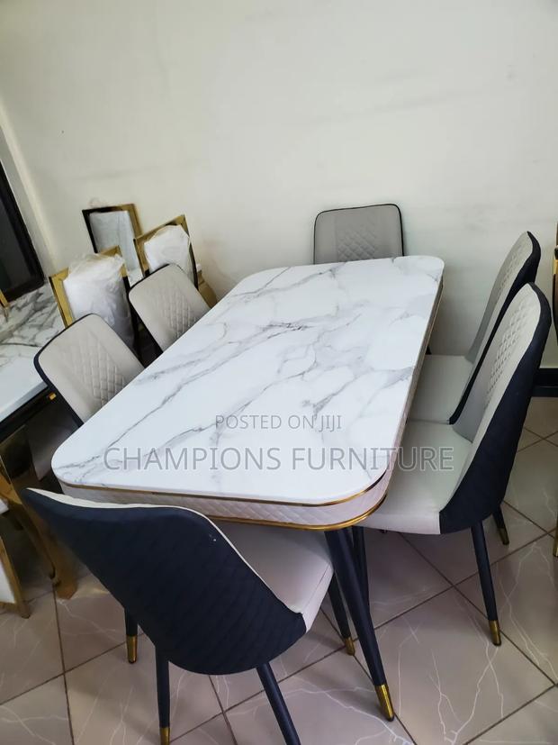 Luxury Marbletop 6-Seater Dining Set - thumbnail 3
