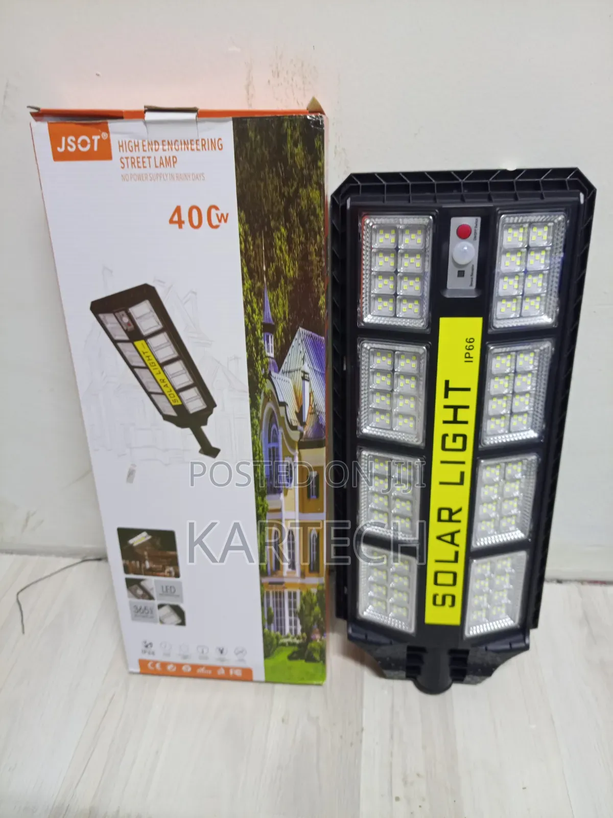 JSOT 400W Solar Street Light – IP66 Outdoor LED Lamp