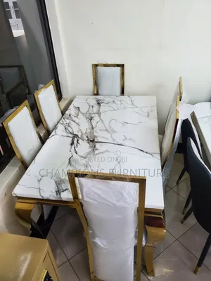 Imperial Gold Marble 6-Seater Set