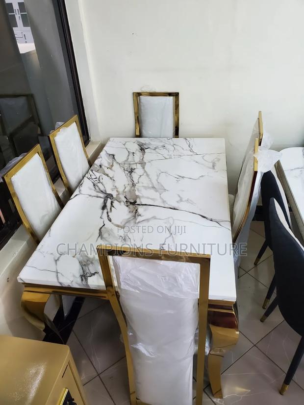 Imperial Gold Marble 6-Seater Set