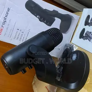 Studio-Quality Table Microphone With Voice Isolation Noise Reduction