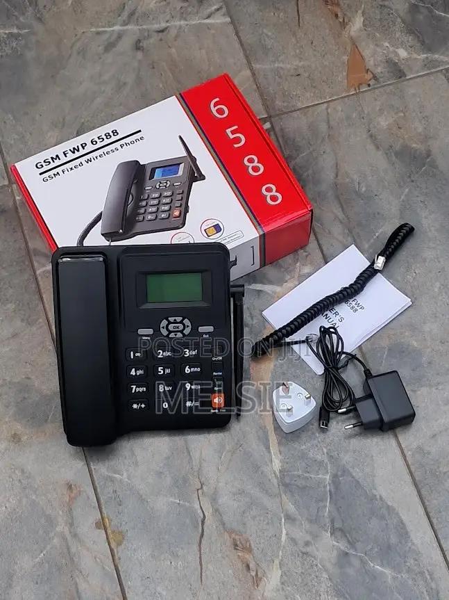 6588 GSM Wireless Desk Phone With SIM Card Support
