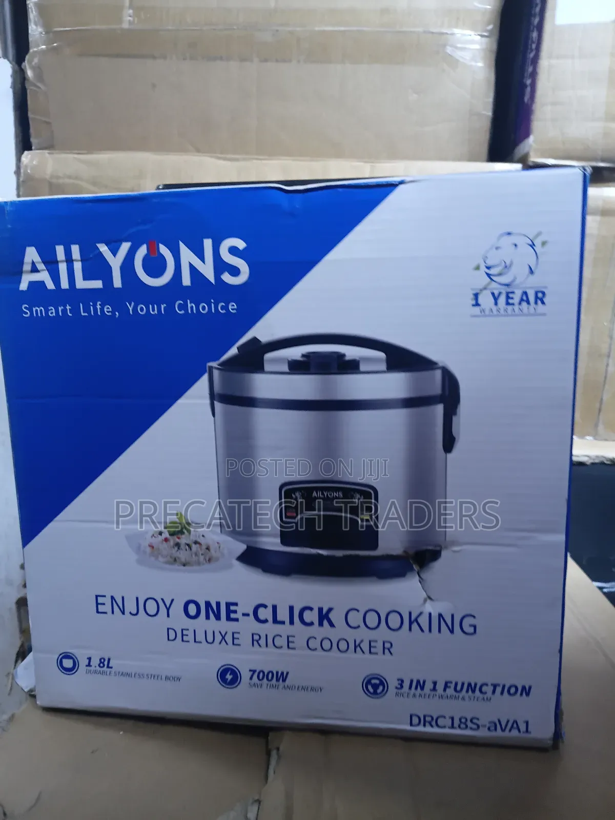 Ailyons 1.8L Electric Rice Cooker – One Click Cooking
