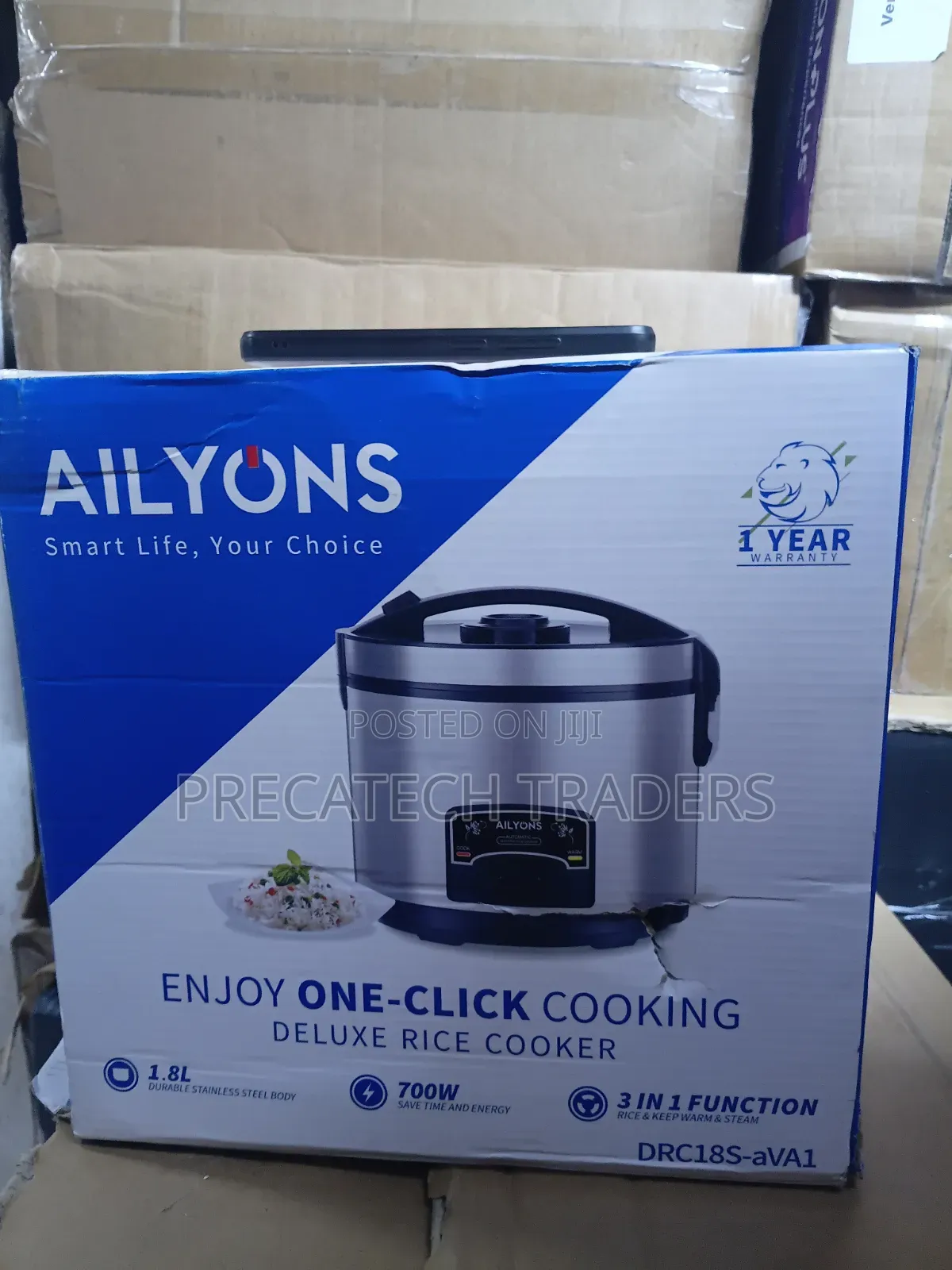 1.8L Ailyons Rice Cooker 700W – Rice, Steam Keep Warm