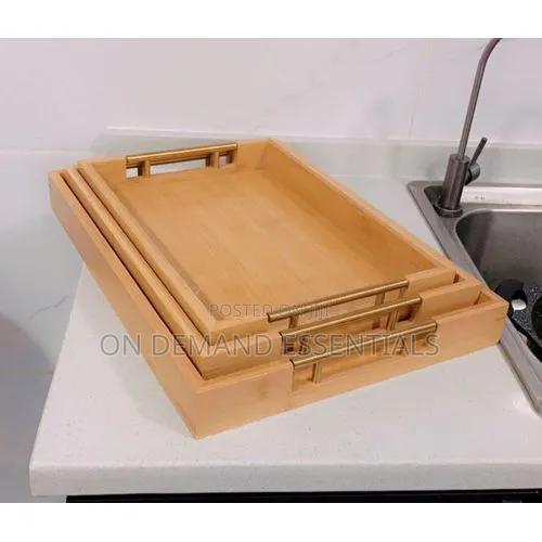 Tray Set of 3 Bamboo Trays