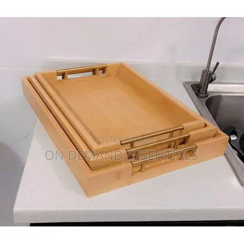 Tray Set of 3 Bamboo Trays