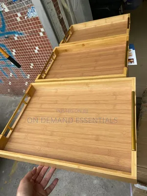 Tray Set of 3 Bamboo Trays
