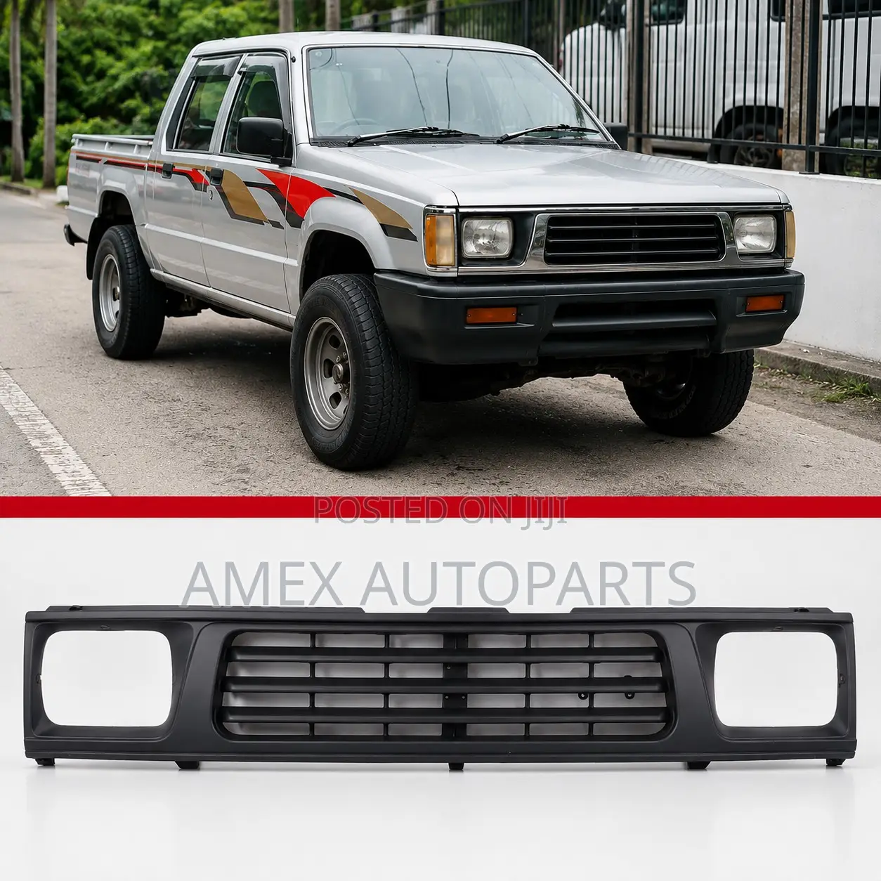 Front Grille Mitsubishi L200 P Up 93 - 96 Matt Black